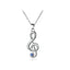 New Fashion Music Note Diamond Pendant Necklace