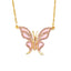 Rhinestone Butterfly Pendant Necklace - Fashion Statement Choker for Women