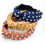 Pearl Knotted Fabric Headband - Solid Color Fashion Hair Accessory