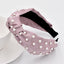 Pearl Knotted Fabric Headband - Solid Color Fashion Hair Accessory