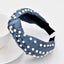 Pearl Knotted Fabric Headband - Solid Color Fashion Hair Accessory