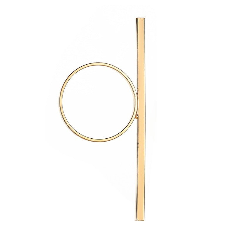 Geometric Statement Women's Long Ring - Minimalist and Bold Design