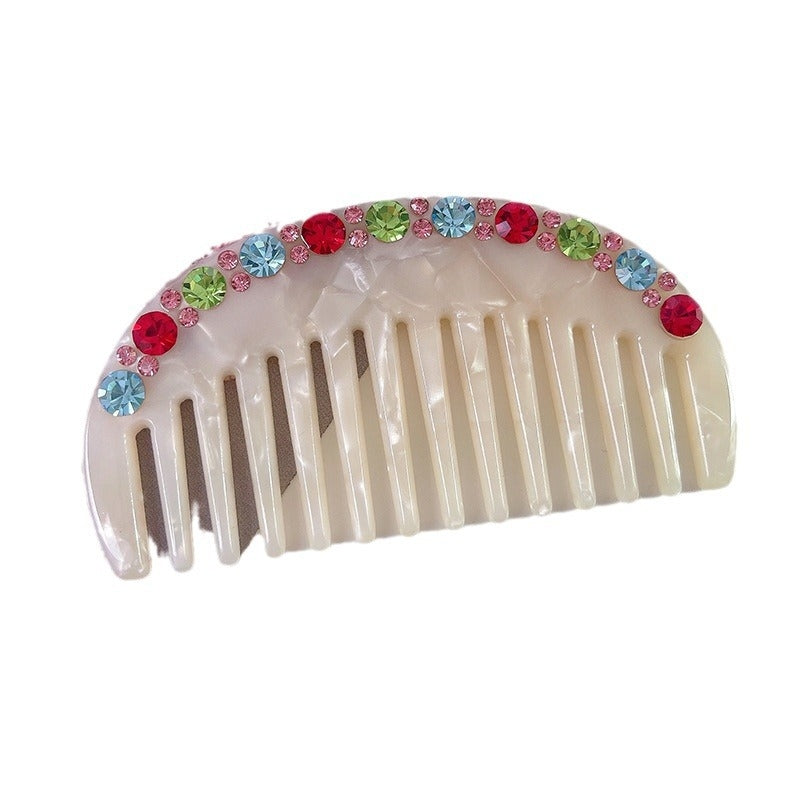 Colorful Diamond Acetate Hair Comb Shark Clip for Girls