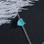 Paraiba Heart-Shaped Lake Blue Pendant Necklace with Extension Chain