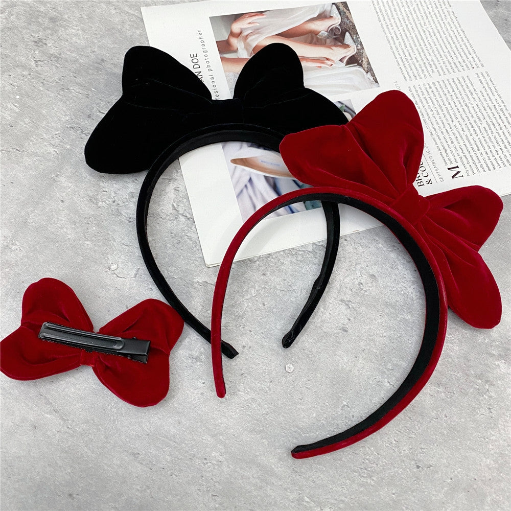 Red Big Bow Headband - Sweet Korean Style Hair Accessory