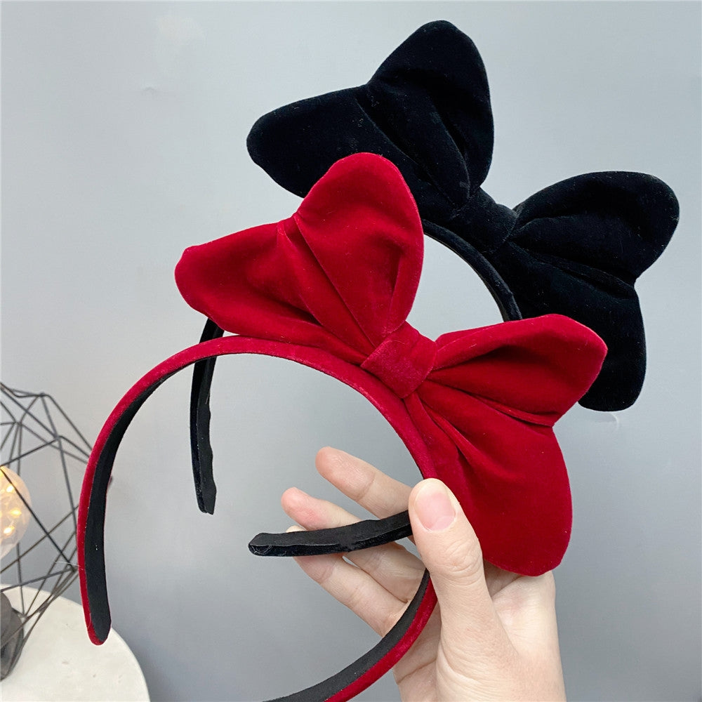 Red Big Bow Headband - Sweet Korean Style Hair Accessory