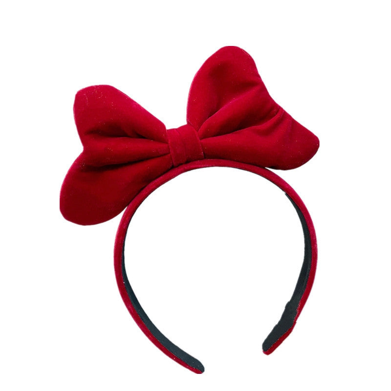 Red Big Bow Headband - Sweet Korean Style Hair Accessory