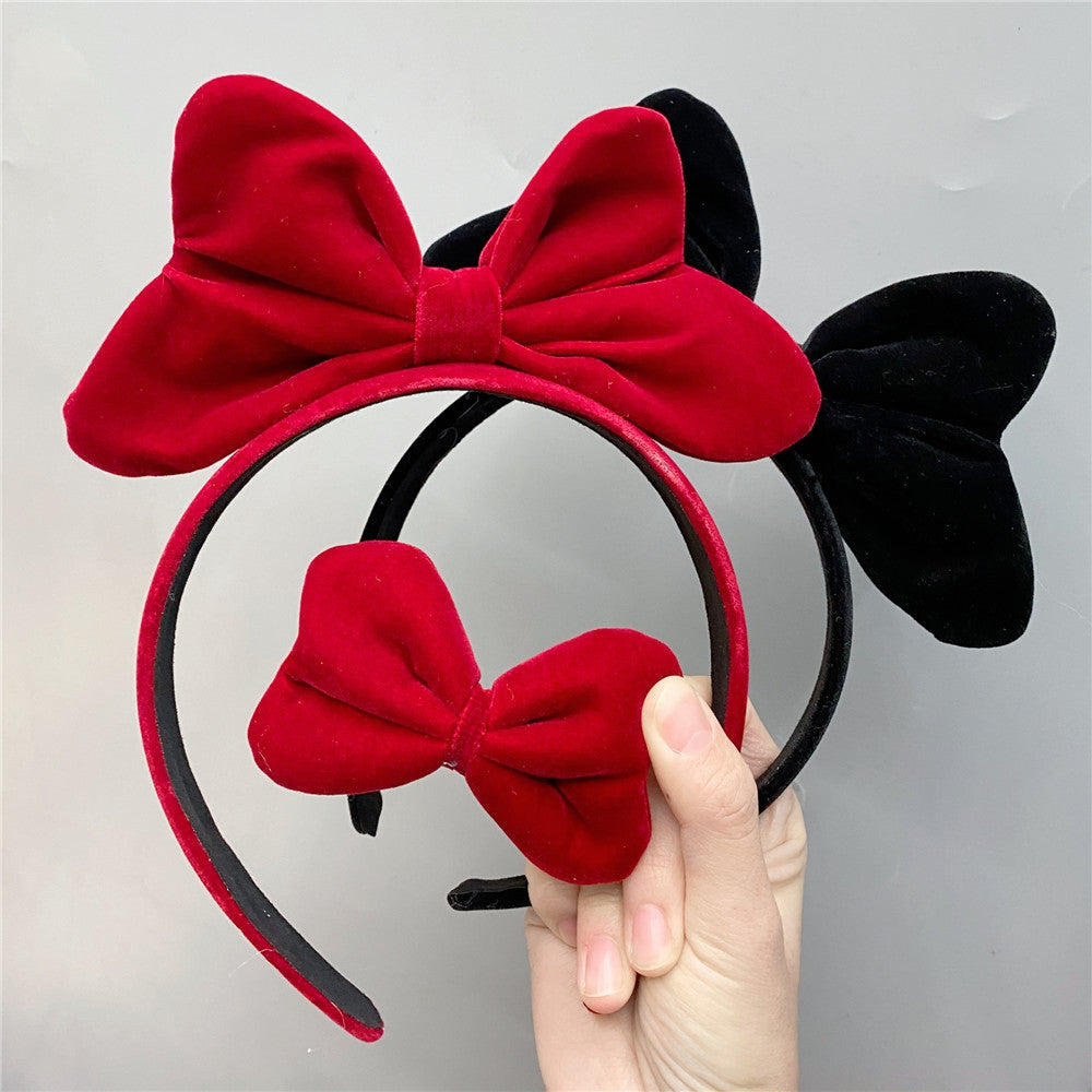 Red Big Bow Headband - Sweet Korean Style Hair Accessory