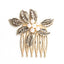 Retro Diamond Pearl Leaf Hair Comb Clip