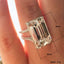 New Shining 14x10mm Square Zircon Copper Ring for Women