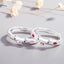 Silver-Plated Cute Piggy Adjustable Couple Ring