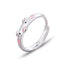 Silver-Plated Cute Piggy Adjustable Couple Ring