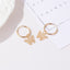 Elegant French Hollow Butterfly Earrings - Minimalist Insect Design