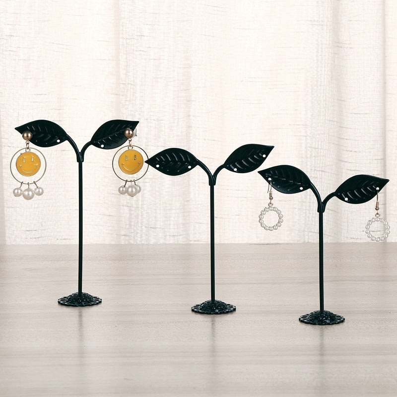 New Wrought Iron Leaf Jewelry Display and Storage Rack Set