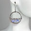 Handcrafted Retro Lapis Lazuli Hoop Earrings in Silver Finish