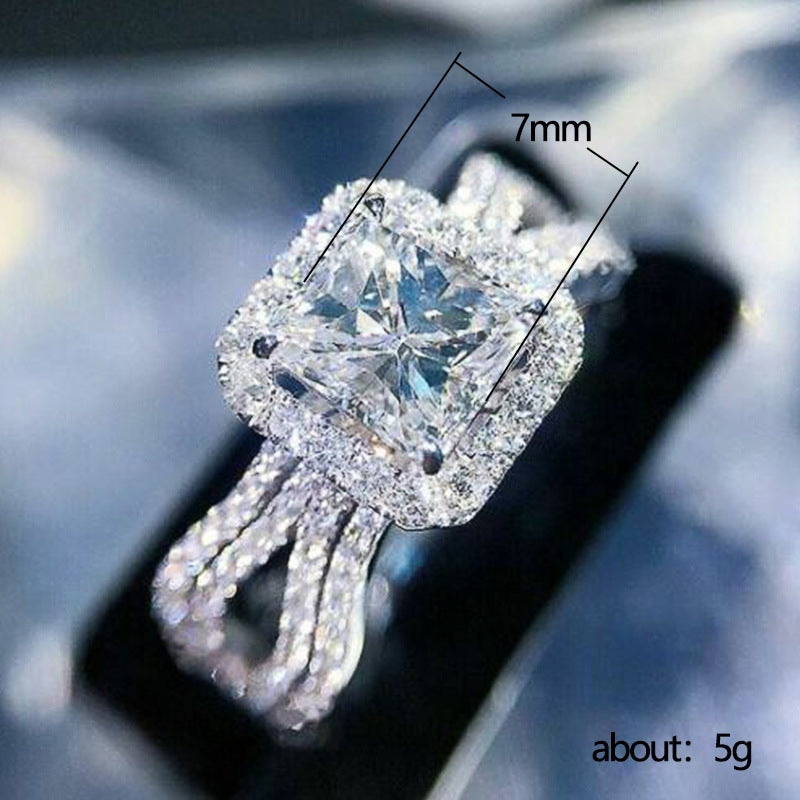 Elegant Copper Zirconia Engagement Ring for Women