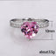 AAA Heart-Shaped Pink Zircon Copper Engagement Ring