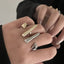 Niche Geometric Adjustable Open Index Finger Ring