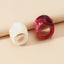 Vintage Style Acrylic Resin Ring Set - 2 Pieces