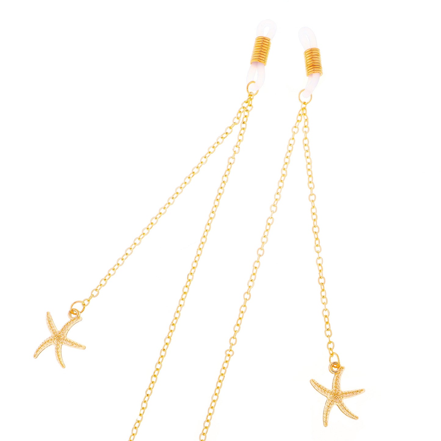 Non-Slip Metal Glasses Chain with Gold Starfish Pendant