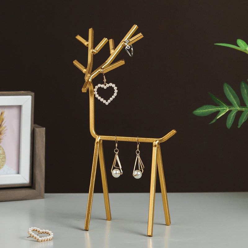 Nordic Style Deer Metal Jewelry Organizer Stand