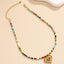 Nordic Bohemian Heart Pendant Beaded Alloy Necklace