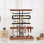 Nordic Solid Wood Iron Jewelry Display Stand with Three Tiers