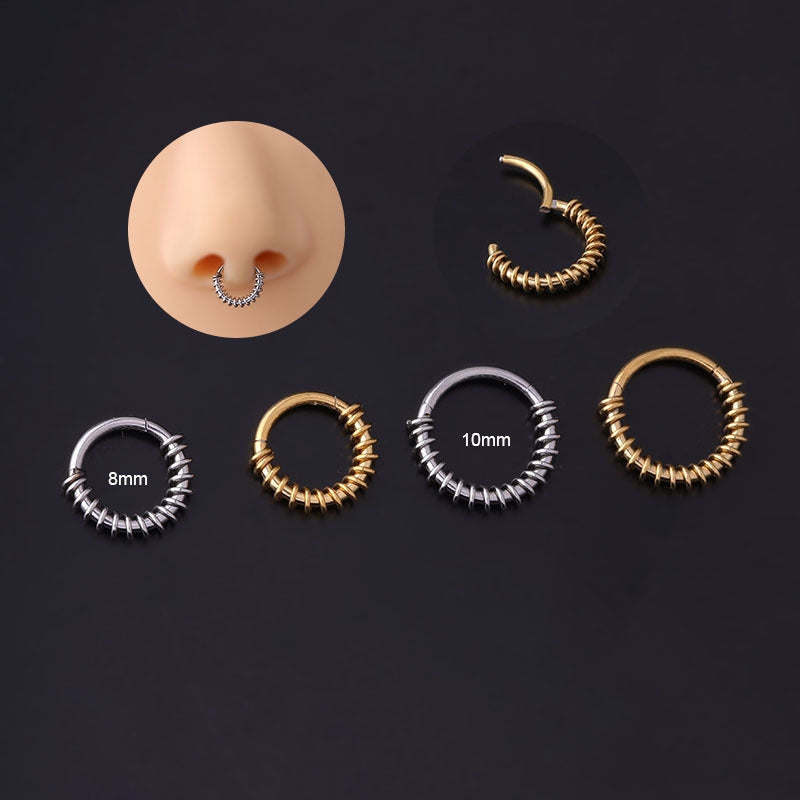 Nose Rings & Studs Fashion Circle 316 Stainless Steel  Plating No Inlaid