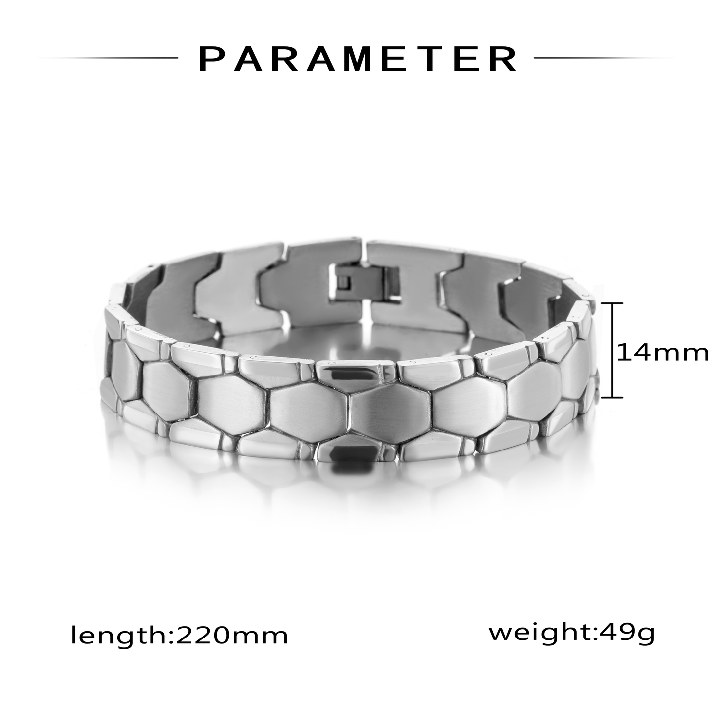 British Style Stainless Steel Ball Men's Bracelet