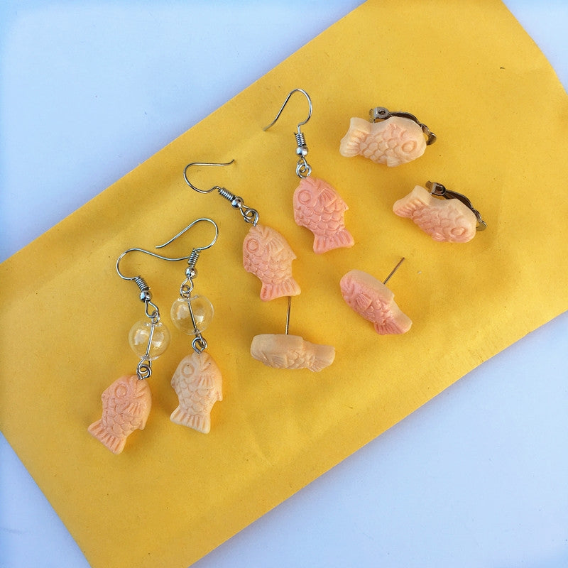 Novelty Geometric Resin Cartoon Earrings