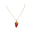 Gold Plated Natural Stone Crystal Water Droplet Pendant Necklace