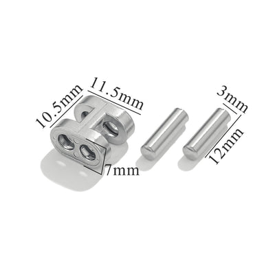 1 Set Adjustable 304 Stainless Steel Polished Jewelry Buckle for DIY Accessories