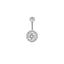 Heart Shape Zircon Inlay 316 Stainless Steel Belly Ring