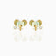 Retro Animal Head Gold Plated Zircon Copper Stud Earrings - Unique Design Series