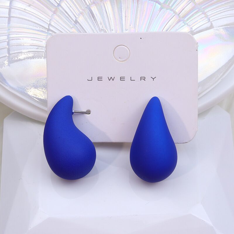 1 Pair Sweet Simple Style Water Droplets Solid Color Arylic Ear Studs