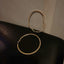 Fashion Circle Letter V Earrings