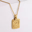 Men's 18k Gold Plated Stainless Steel Letter Pendant Necklace