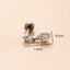 18K Gold Plated Snake Butterfly and Flower Zircon Cartilage Ear Studs