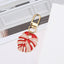 Cute Leaf Alloy Keychain for Women - Colorful Bag Charm and Gift Accessory