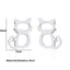 Fashion Cat Stainless Steel Plating Ear Studs 1 Pair