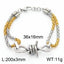 304 Stainless Steel Knot Design Necklace and Bracelet Set