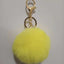 Cute Solid Color Faux Fur Pom Pom Keychain Accessory