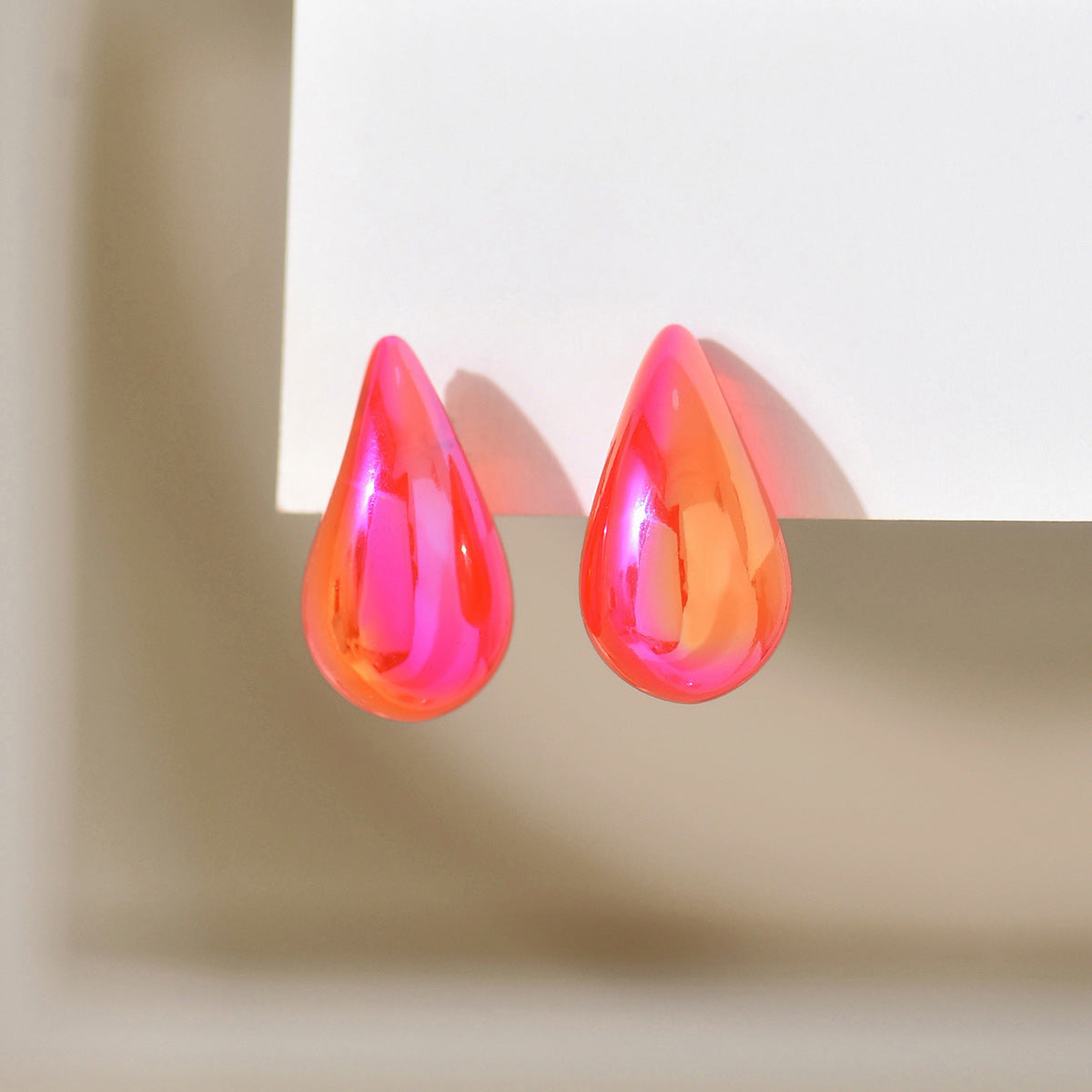 1 Pair Minimalist Water Droplet Acrylic Earrings