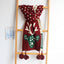 Women's Reindeer Knit Scarf with Pom Poms