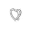 Heart Shape Double Navel Ring 316 Stainless Steel Zircon Piercing Jewelry