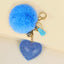 Alloy Heart Tassel Keychain with Rhinestone Charm for Bags and Cars