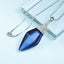 Shiny Rhombus Crystal Pendant Necklace with Copper Alloy Chain