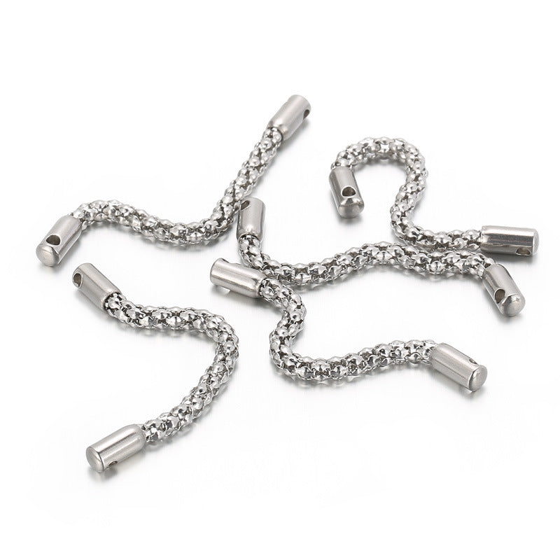 Geometric Stainless Steel Jewelry Accessories for Necklaces and Bracelets - Chains, Buckles, and Hardware Components