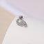 IG Style Shiny Letter Zircon Inlay Stainless Steel Cartilage Stud Earrings with Threaded Screw Closure