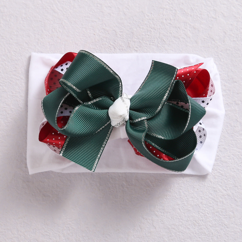 Plaid Bow Knot Nylon Baby Headband for Girls